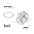 thumbnail image 4 of Unique Bargains M22 x 1.5 Steel Vehicle Engine Oil Drain Plug Screw with Seal Ring for GM Silver Tone, 4 of 7
