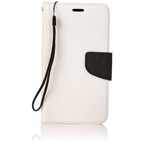 GSA Two-Tone Flip Wallet Case For Samsung Galaxy J7(2015), J700 - White/Black