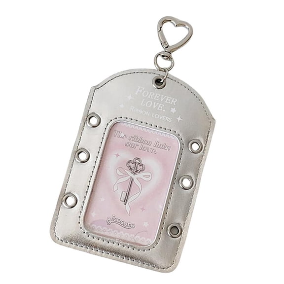 Lovely Kpops Photocard Holder with Keychain,Ballet Style Photo Card Sleeve ID Bank Credit Card Holder Protector Gifts