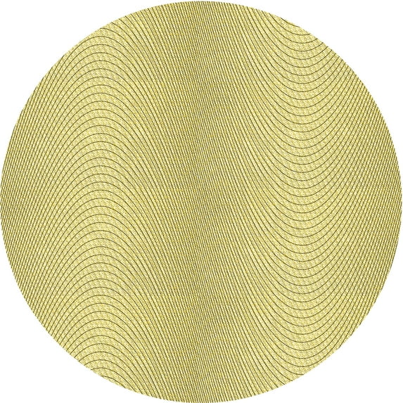 Ahgly Company Machine Washable Indoor Round Transitional Caramel Brown Area Rugs, 7' Round