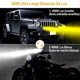 thumbnail image 5 of CHAO 120W Luces de Conducción de Motocicleta,6000K Luces Antiniebla Moto con Dos Colores,Luces LED de Conducción Para Motocicleta IP68 impermeable al Exterior para Moto SUV UTV Bicicleta Eléctrica, 5 of 5