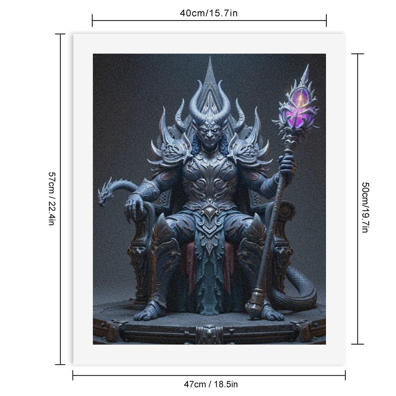 Paint by Numbers Kit for Adults, Dark Throne Sorcerer on Dragon Seat Paint by Numbers, Easy Paint by Numbers Kit for Adults Beginner, DIY Adult Paint by Number Kits on Canvas, 12x16in Home Decor