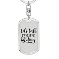thumbnail image 5 of Let'S Talk More Hunter'S Keychain Stainless Steel or 18k Gold Dog Tag Keyring, 5 of 10