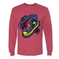 thumbnail image 2 of Wild Bobby, Colorful Sneakers Chucks Streetwear Mens Long Sleeve Shirt, Vintage Heather Red, 3XL, 2 of 3