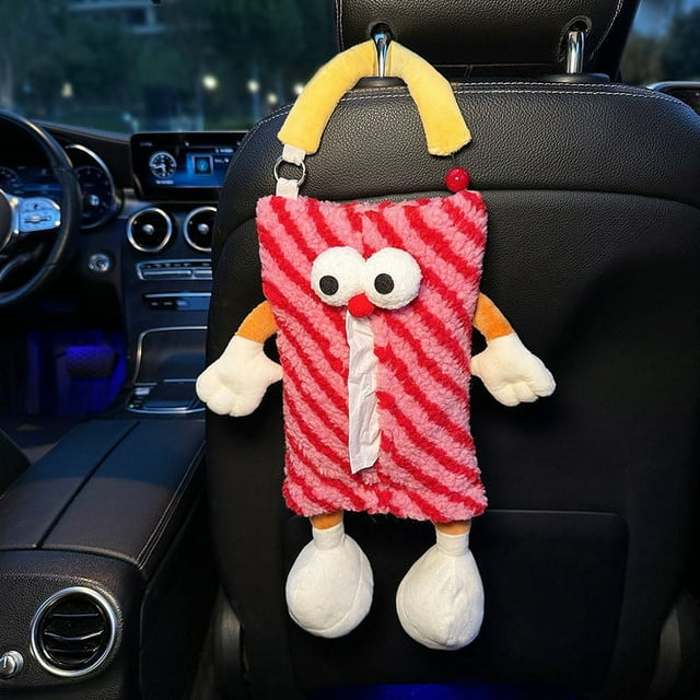 Car Tissue Box Hanging Cute Car Seat Back Tissue Hanging Bag Car Tissue Box Accessories