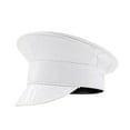 thumbnail image 3 of Sombrero de marinero con visera para vendedor de periódicos, ideal para bailes de máscaras de Halloween y presentaciones en el escenario. Blanco, 3 of 9
