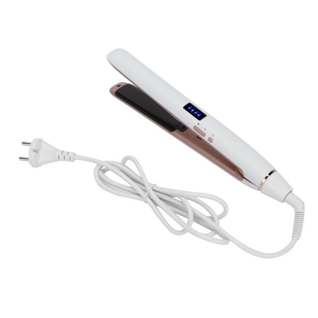 Plancha de pelo de salón, rizador de hierro plano de doble uso, plancha alisadora de pelo, enchufe 100-240VEU