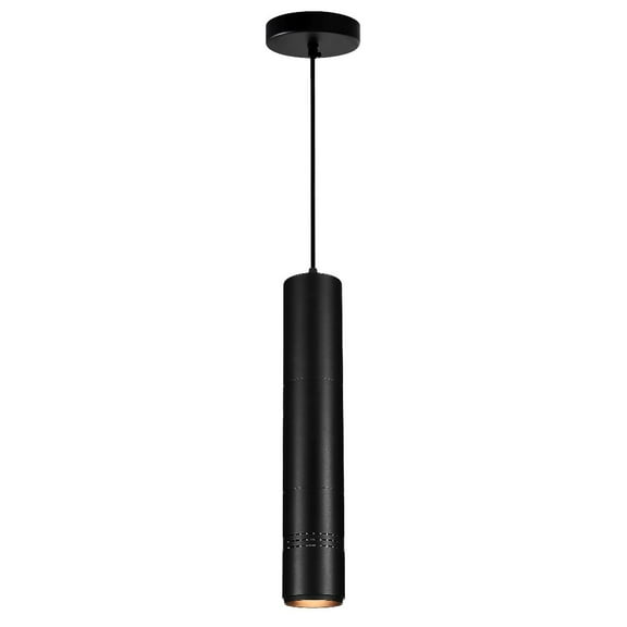 CWI Lighting Stowe Contemporary Metal LED Mini Pendant in Black