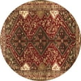 thumbnail image 1 of Ahgly Company Indoor Round Persian Brown Traditional Area Rugs, 3' Round, 1 of 4