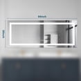 thumbnail image 5 of 84x30 inch LED Lighted Bathroom Mirror with Anti-Fog, with Front and Backlight， Wall Mounted Vanity Mirror with Smart Touch Button, Memory Function, Adjustable light 3 Colors, 5 of 10