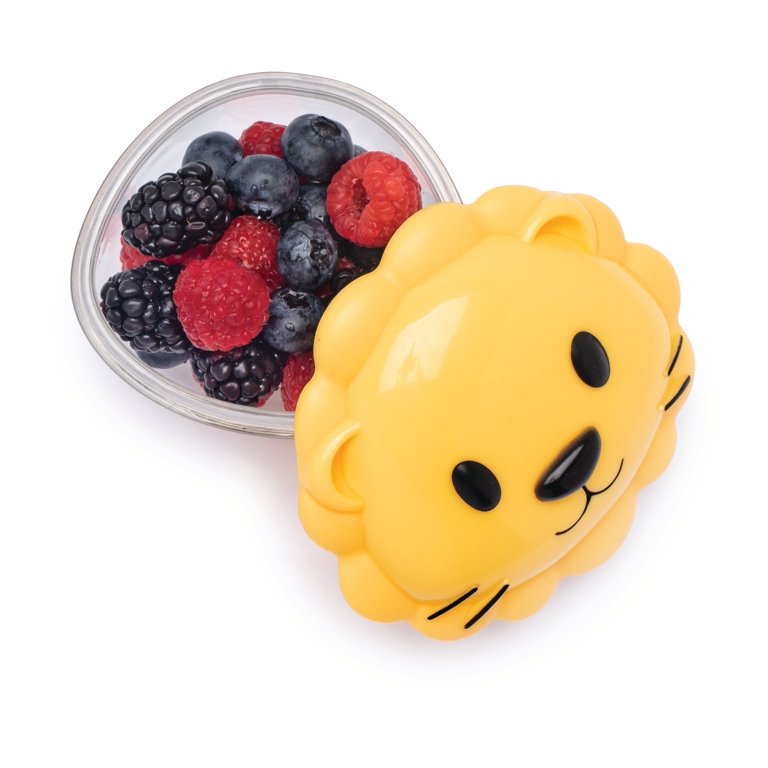 Melii Animal Snack Containers with Lid 2 Pack - Shark & Lion