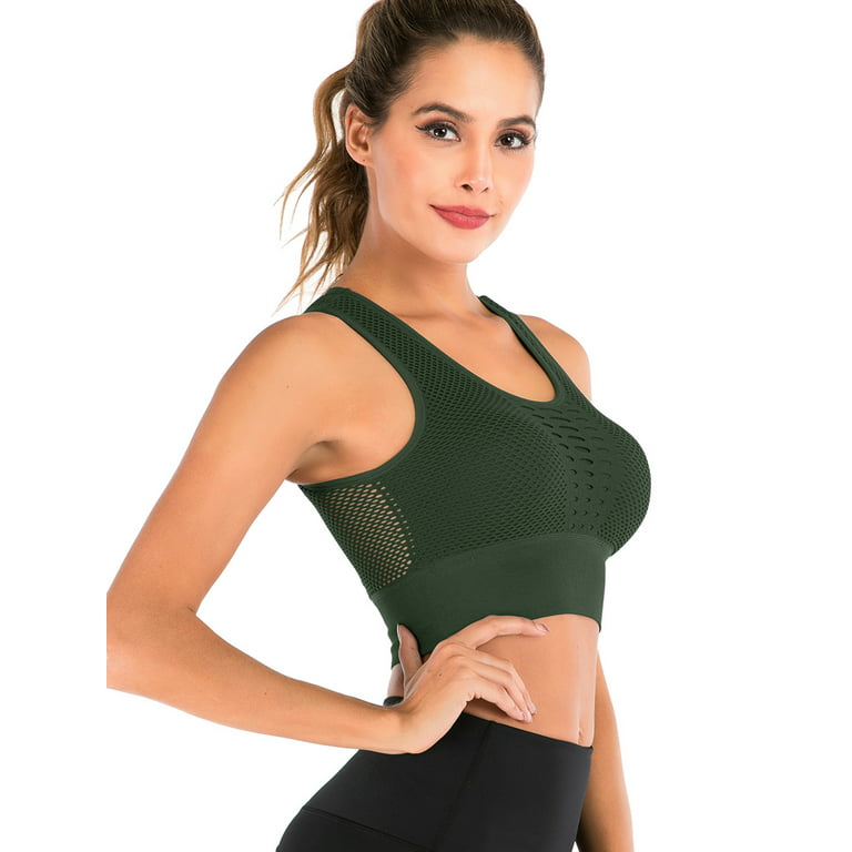 LELINTA Women's Sexy Sports Tank Tops Yoga Workout Gym Strappy Crisscross  Open Back Camisole Built-in Bra 