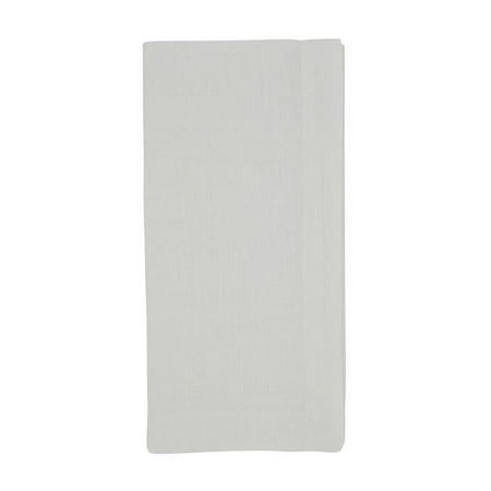 

20 in. Plain Linen Table Napkins White - Set of 4