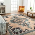 thumbnail image 4 of Mark&Day Outdoor Rugs, 5x7 Bruceville Global Indoor/Outdoor Peach Area Rug, Non Shedding Orange Ivory Grey Carpet for Patio, Porch, Deck, Bedroom, Living Room or Kitchen (5'3" x 7'), 4 of 8
