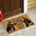 TERGAYEE The German Shepherds Door Mat,We Know You are Here Dogs Door