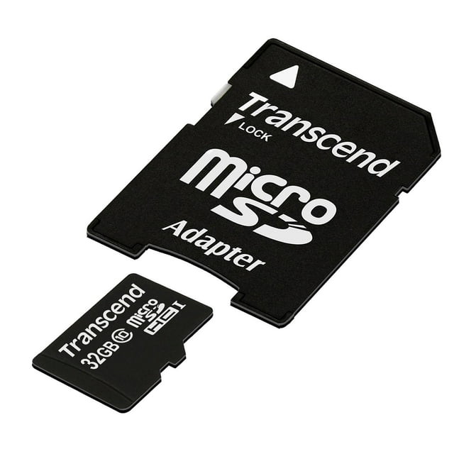 Transcend 32GB MicroSDHC Class10 Memory Card with Adapter 30 MB/s (TS32GUSDHC10)