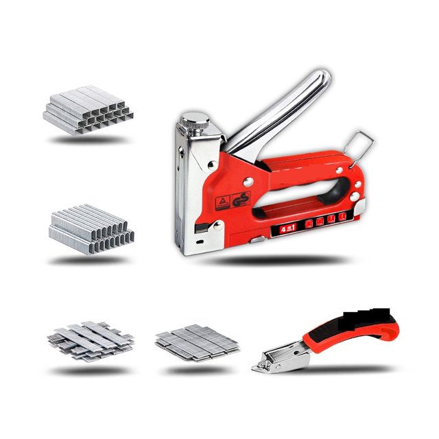 3 In 1 Nail Gun DIY Furniture Construction Stapler Upholstery Staple Gun With 600 Staples Home Decor Carpentry Tool