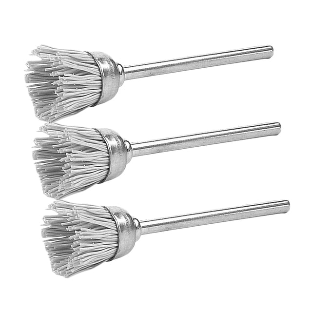 3 piezas Cepillo de alambre pequeño Cepillos de rueda de alambre Molinillo de Herramienta eléctrica rotativa para juego de herramientas de grab Soledad Cepillos de acero de las ruedas de alambre