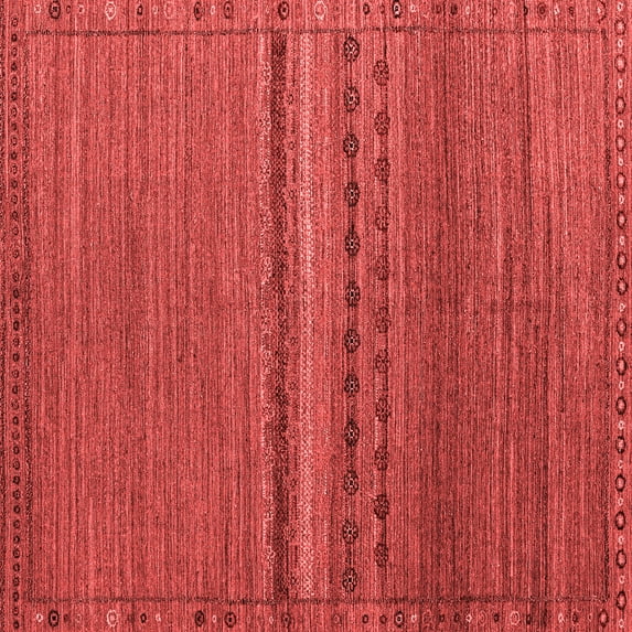 Ahgly Company Indoor Square Abstract Red Modern Area Rugs, 4' Square
