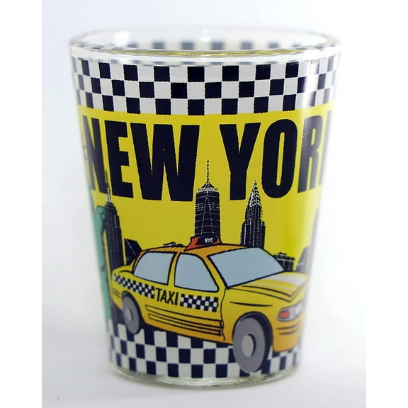 New York Yellow Clear Taxi Cab SOL Shot Glass…