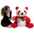 thumbnail image 3 of Valentine's Day Big Plush Animal Customizable Giant Stuffed Red Panda Bear 32 Inches Soft with Personalized Heart on Chest to Express Love, Made in USA Huge Plushie Packed in Big Box Ready to Hug, 3 of 11