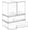 2 High+2 Wide, variant on PETGLE Clear Stackable Storage Drawers Set of 4, Plastic Organizer Bins for Makeup, Cosmetics, Beauty Supplies,Ideal for Vanity, Bathroom,Cabinet,Pantry Organization