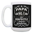 thumbnail image 2 of ThisWear Papa Birthday Cup Authentic Original Parts Father Birthday Gifts 15oz Coffee Mug Black, 2 of 4