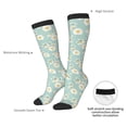 thumbnail image 4 of Disketp Floral Daisy Print Unisex Contrast Color Stockings Lightweight Breathable Ventilation Ankle Contrast Color Stockings, Contrast Color Stockings for Daily, 4 of 6