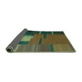 thumbnail image 2 of Ahgly Company Indoor Square Abstract Turquoise Blue Contemporary Area Rugs, 5' Square, 2 of 4