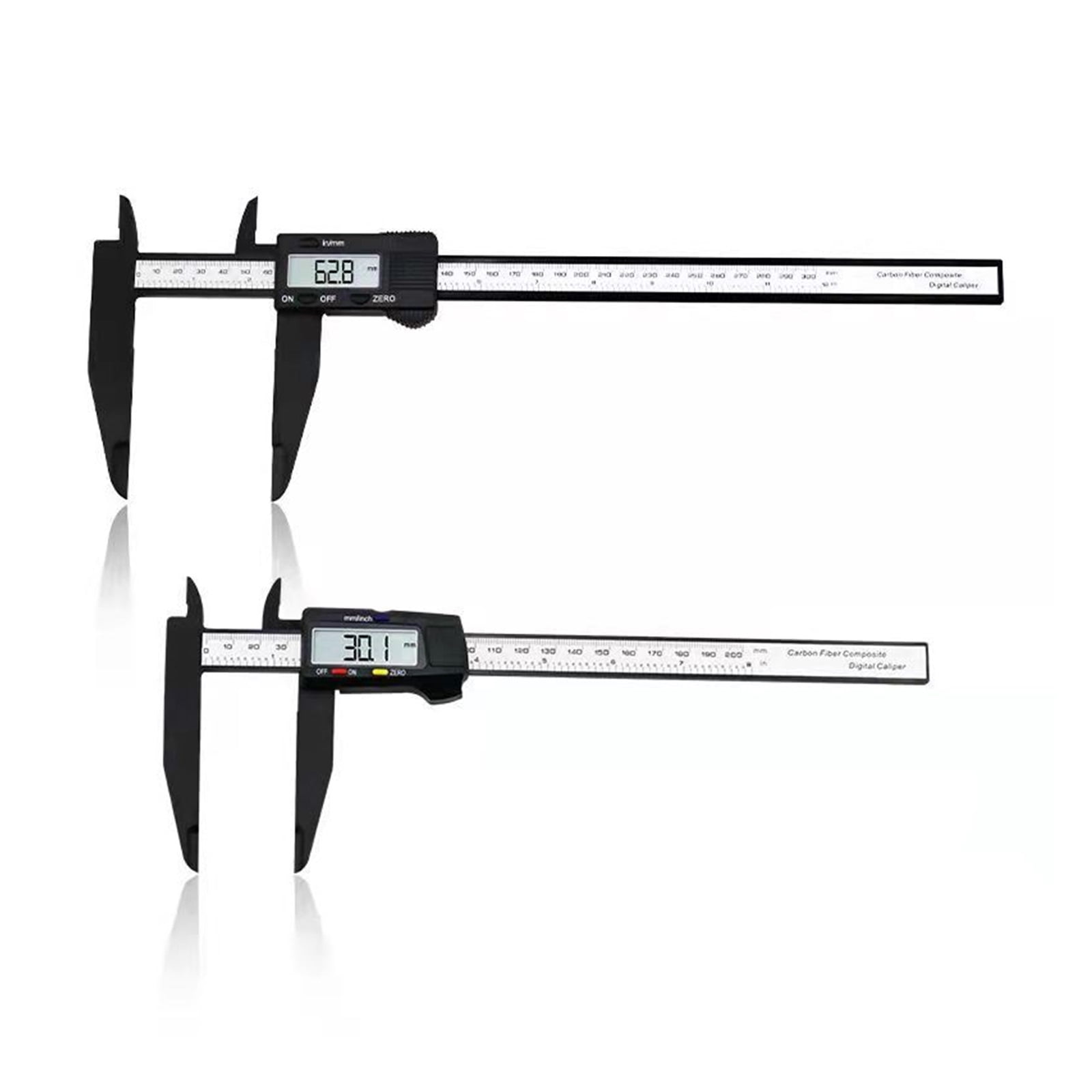 300mm 200 Electronic Digital Caliper LCD Plastic Vernier Caliper Long Jaw Micrometer Inner Outer Diameter Gauge Measuring Tools ,Complete Kit