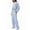Light Blue, variant on Women 2 Piece Outfits Sweatsuit Set Twist Front Cropped Sweatshirt Wide Leg Sweatpant Lounge Set Olive Green XXL
