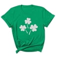 thumbnail image 2 of Meichang Hauts Joyeux Jour de la Saint-Patrick pour Femmes T-Shirts Graphiques Trèfle Irlandais Chanceux Manches Courtes Coupe Ample Col Rond T-Shirts Jour de la Saint-Patrick Liquidation, 2 of 7