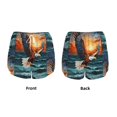 thumbnail image 3 of Balery Textured Bald Eagle Pantalones cortos deportivos para mujer con forro y dos bolsillos, elásticos, para entrenamiento, gimnasio, yoga-XX-Large, 3 of 7