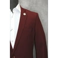 thumbnail image 2 of Men's Suslo Couture Solid Burgundy Casual Slim Fit Blazer RN158281, 2 of 4