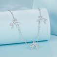 thumbnail image 3 of Bowknot Pendant Necklace - 925 Silver Adjustable Chain Delicate Pendant Jewelry for Women, 3 of 6
