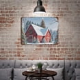 thumbnail image 4 of Christmas Metal Tin Sign Red Cabin Christmas Home Decor for Party Farmhouse Man Cave Coffee Tin Bar Sign, Rustic Farmhouse Wall Art, Garage Sign, Yard Sign 12x16 inches, 4 of 8