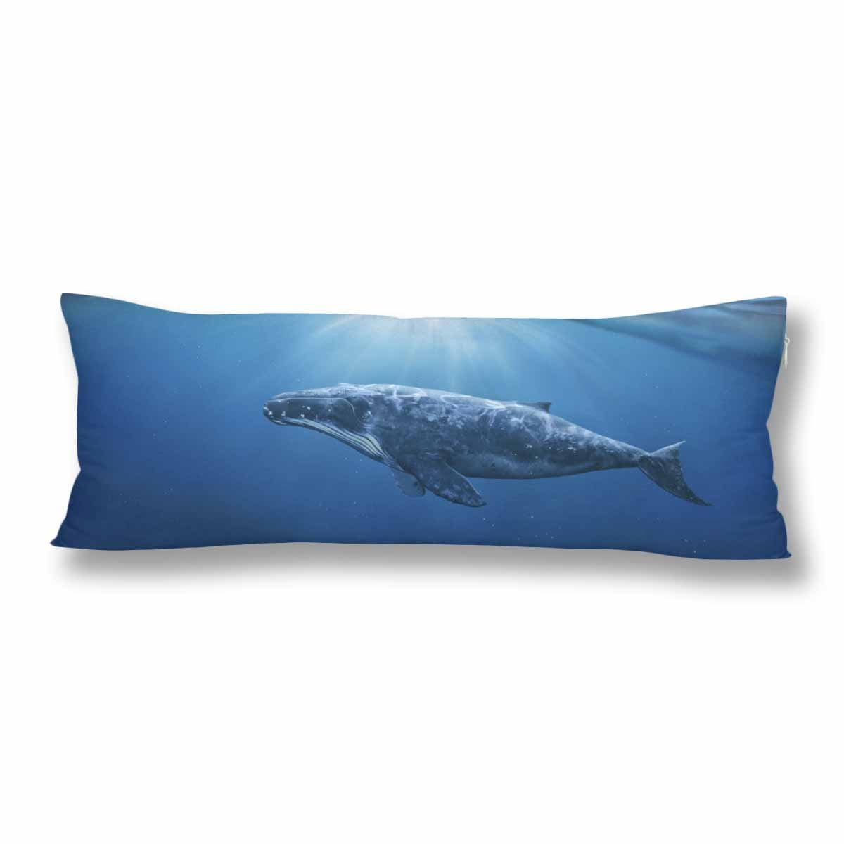 MKHERT Whale In Water Body Pillow Pillowcase Pillow Protector Cushion