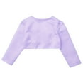 thumbnail image 4 of Fldy Kids Flower Girls Cover Up Bolero Long Sleeve Floral Embroidery Pageant Wedding Shrug Cardigan Lavender 130, 4 of 7