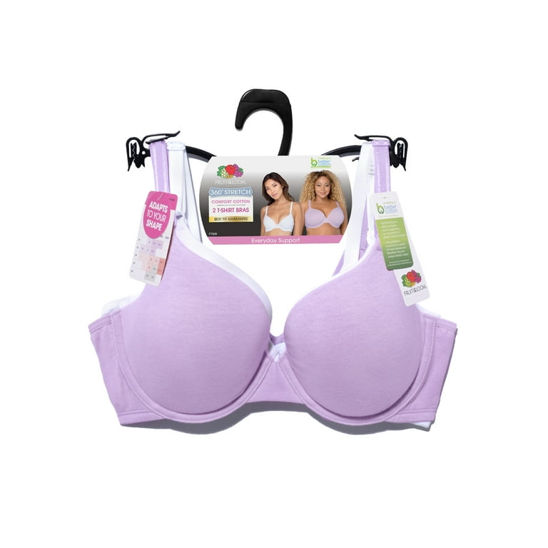 Fruit of the Loom T-Shirt Bra 2 Pack, Style FT938, Sizes M to XXL 
