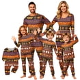 thumbnail image 5 of Matching Family Halloween Sleepwear Set Graphic Ghost and Pumpkin Print Long Sleeve Top and Pants Holiday Loungewear, 5 of 7