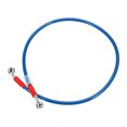 thumbnail image 1 of 80cm 31.5 "Longitud 10mm ID Motocicleta Línea de freno hidráulico Tubo de manguera de aceite 28 ° 0 ° Cable trenzado de acero inoxidable para ATV Motocross Sport Bikes Azul, 1 of 1