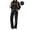 Dark Gray, variant on Velour Outfit Set for Women 2 Piece Lounge Sets Casual Full Zip Top and Wide Leg Pants Ladies Fall Tracksuit with Pocket