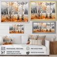 thumbnail image 4 of Designart "Orange Birch Wood During The Winter Season II" Tree Birch Floater Framed Canvas Art Print, 4 of 5