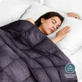 thumbnail image 3 of Bare Home 7 lbs Weighted Blanket for Kids - 40" x 60" - Minky Fleece, Eggplant, 3 of 10