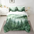 thumbnail image 2 of Manfei Tree Print 7-Piece Twin Bedding Sets for Teens Boys Girls,Botanical Theme Bedding Comforter Set,Jungle Plants Breathable Sheet Sets,Luxury Bedroom Decor,Reversible, 2 of 8