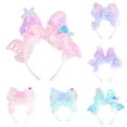 thumbnail image 3 of YUEHUA Kids Girls Mermaid Bear Ears Headband with Sequin Bow, Seashell Hair Band Party Decoration Headwear for Girl Paired with Mermaid Swimsuit, 3 of 3