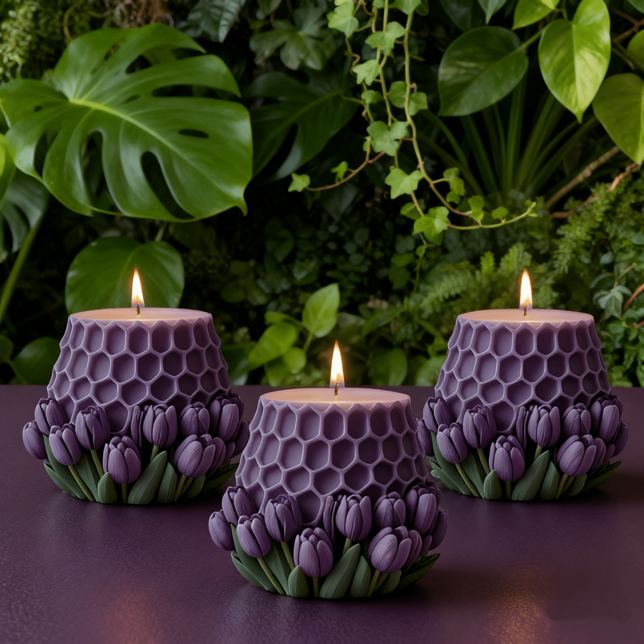 JDH 2PCS Geometric Tulip Cylinder Molds Silicone Wave Spiral Candle Mold - Silicone Resin Casting Molds for Candle & Resin & Soap Craft Supplies