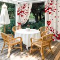 thumbnail image 4 of Outdoor Curtains for Patio Waterproof, Red Valentines Outdoor Privacy Panels Grommet, Red Love Heart Tree Rustic Blackout Outside Curtains for Porch/Cabana/Pergola/Gazebo 54"x95", 1 Panel, 4 of 8