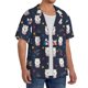 thumbnail image 2 of Fotbe Llamas 1 Camisa Estampada de Manga Corta para Hombre, Casual de Verano, Estilo Playero, Sin Arrugas-XX-Large, 2 of 5