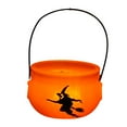 thumbnail image 1 of Contenedor de cubo de calabaza, cesta portátil para pedir dulces o trucos como regalo de fiesta sin vela, 1 of 9